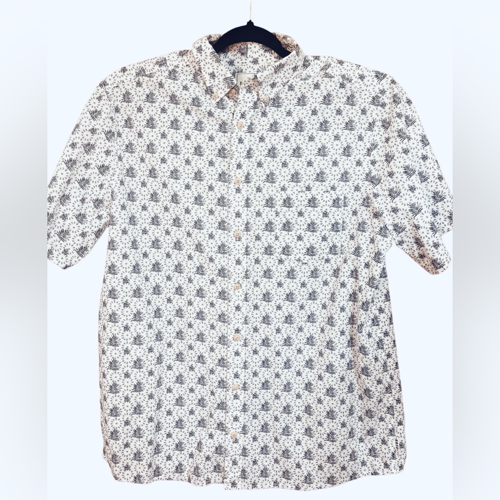 ROWM Men’s Button Up Short Sleeve Shirt Size LT